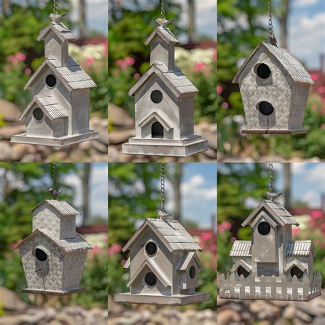 metal bird houses|galvanized metal bird house.